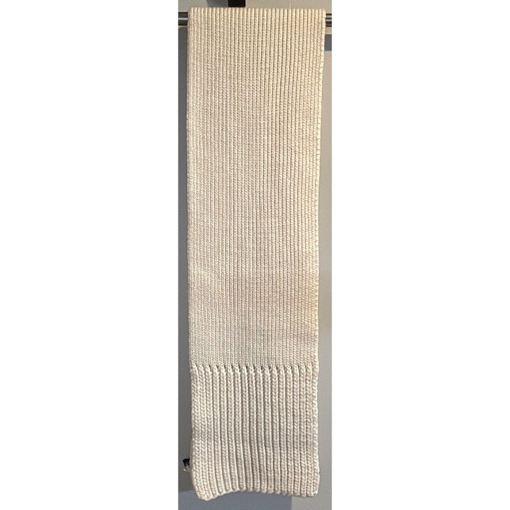 GAP Waffle Knit Wool Blend Winter Ivory Scarf, Substantial Warm Scarf